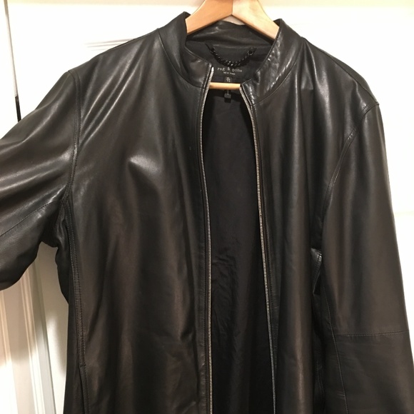 Rag & Bone Agnes Lambskin Leather Men's Jacket - Picture 3 of 4